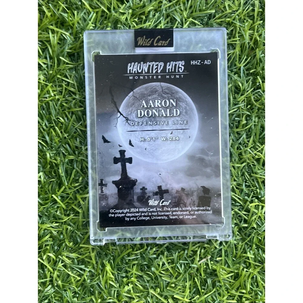 AARON DONALD 2024 Wild Card Haunted Hits Monster Hunt 2/2 Zombie SP ENCASED